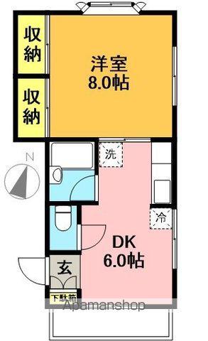 ハイムS&G(1DK/2階)の間取り写真