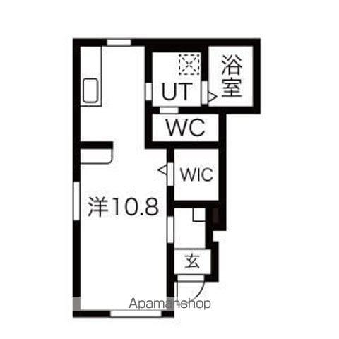 SUPERIOR(ワンルーム/1階)の間取り写真