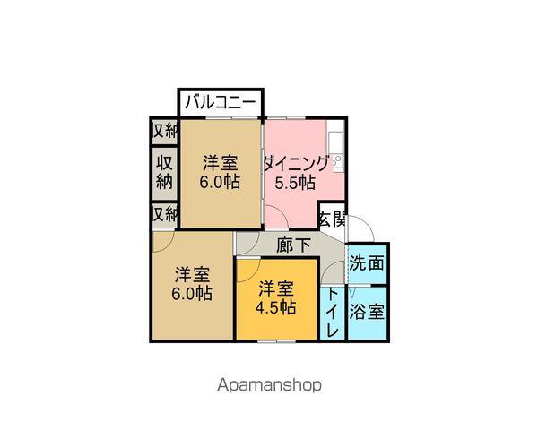 グリーンオークレット(2LDK/2階)の間取り写真