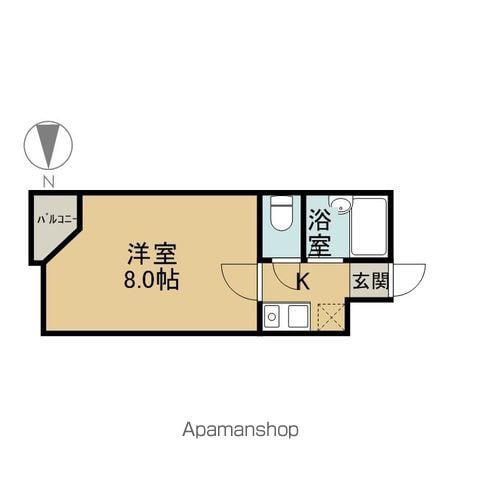 ベルシティ堤町(1K/1階)の間取り写真