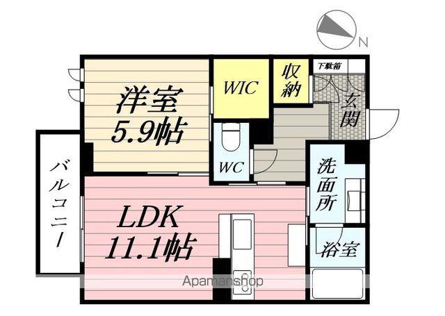 アンソレイユ五輪(1LDK/3階)の間取り写真