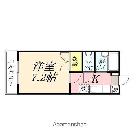 メゾンフェスタ浜(1K/3階)の間取り写真