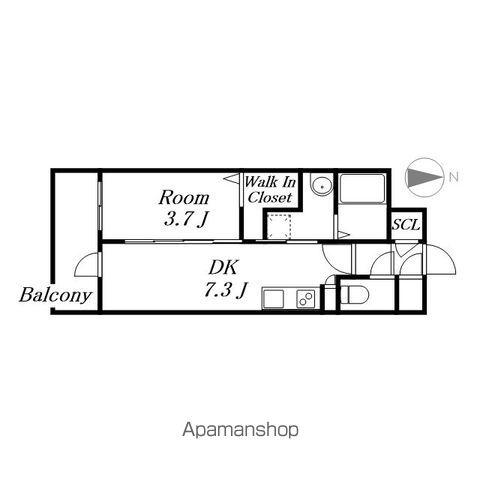 エステムコート名古屋TWIN イースト(1DK/3階)の間取り写真