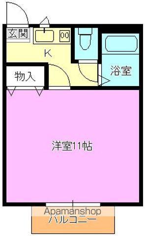 オーベルジュ・ド・ヌクシナJ(1K/2階)の間取り写真