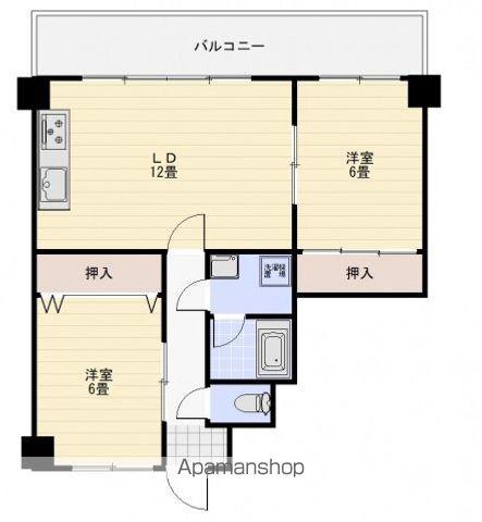 たきもとビル(2LDK/3階)の間取り写真