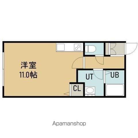 コスモB(ワンルーム/1階)の間取り写真