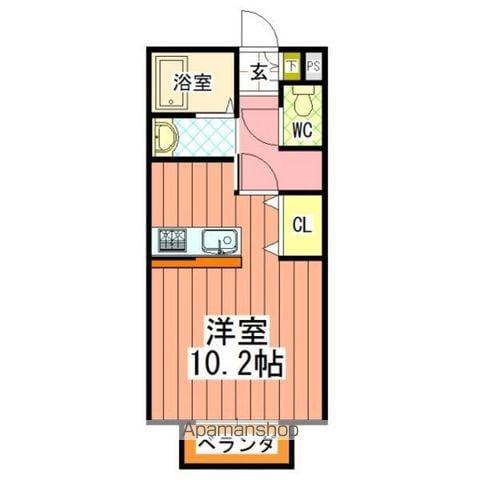 ボヌールN(ワンルーム/1階)の間取り写真