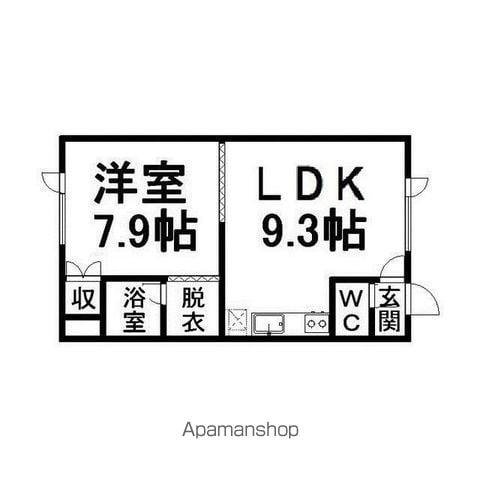 レクサス(1DK/1階)の間取り写真