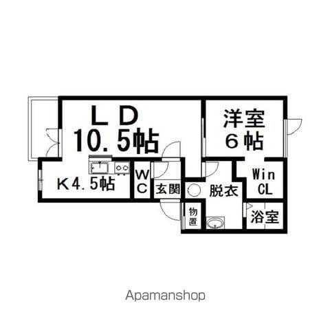 グラビス文京(1LDK/1階)の間取り写真