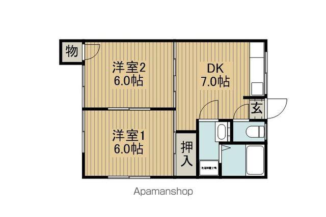 山科グリーンハイツ(2DK/1階)の間取り写真