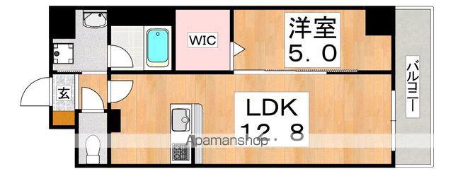 ベルンガーデン勝山北(1LDK/1階)の間取り写真