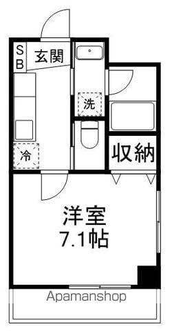 PALAZZO VIVACE(1K/2階)の間取り写真