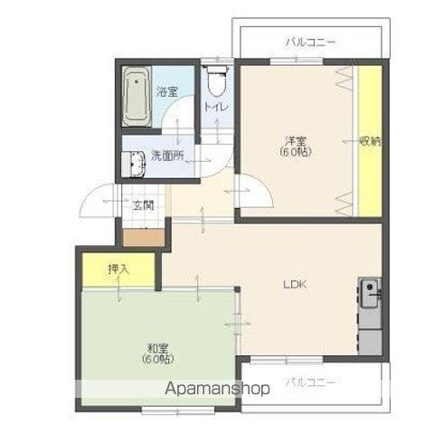 TMヴィレッジ(2DK/1階)の間取り写真