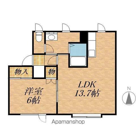 鈴木マンションC棟(1LDK/2階)の間取り写真