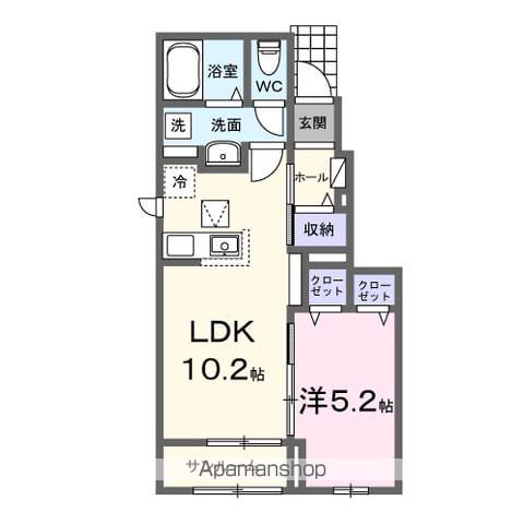 カルム ボヌール(1LDK/1階)の間取り写真