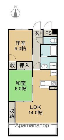 メゾンドK(2LDK/1階)の間取り写真
