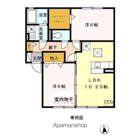 ノイエ・シュタットA/B(2LDK/1階)の間取り写真