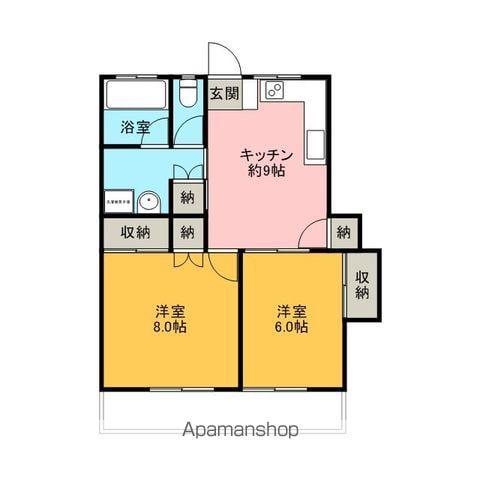 マンションみつき(2DK/2階)の間取り写真