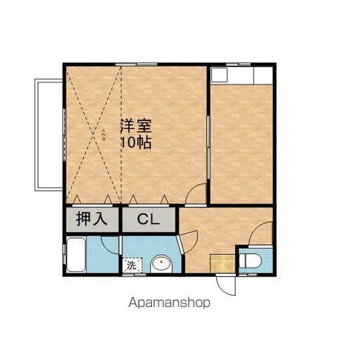 グリーンコーポカシマ(1DK/1階)の間取り写真