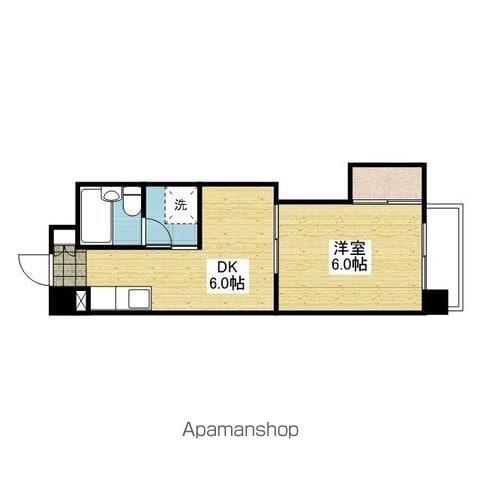 永田湊町ビル(1DK/8階)の間取り写真