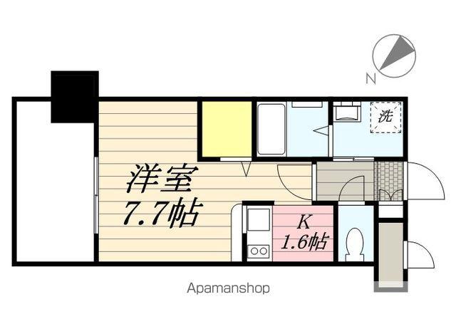 エンクレストベイ天神東Ⅱ(ワンルーム/13階)の間取り写真