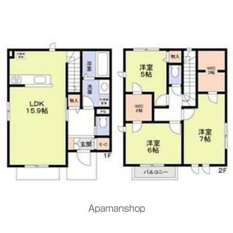 中央本線 豊田駅 徒歩15分 2階建 築2年(3LDK)の間取り写真