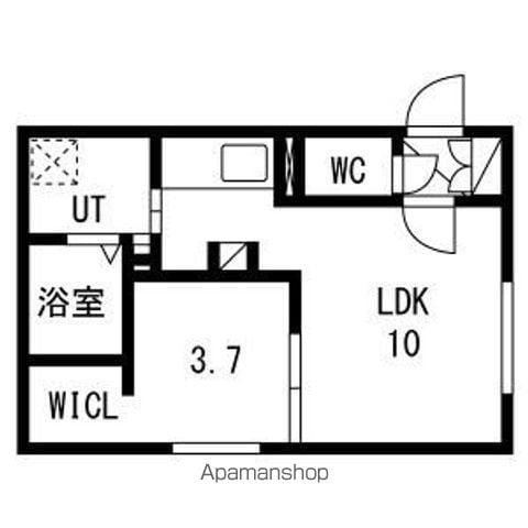 CITY RESIDENCE月寒中央(1LDK/4階)の間取り写真