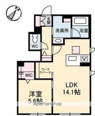 SAPHIRS(1LDK/1階)の間取り写真