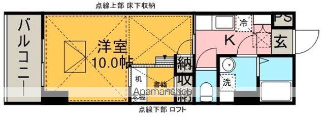 ルネス グランドゥール(1K/5階)の間取り写真