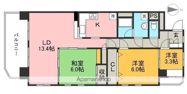 ヴィラコートSEI(3LDK/2階)の間取り写真