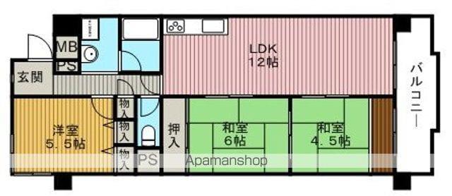 ユニライフ刀根山(3LDK/2階)の間取り写真