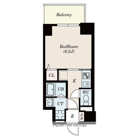 S-RESIDENCE上飯田ウエスト(1K/4階)の間取り写真