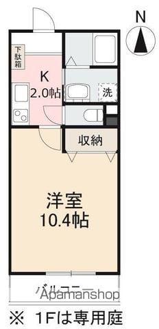 フィネス百恵(1K/2階)の間取り写真