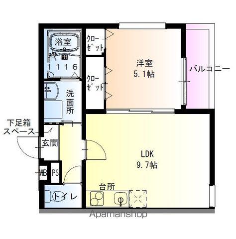 フジパレス泉大津Ⅴ番館(1LDK/1階)の間取り写真