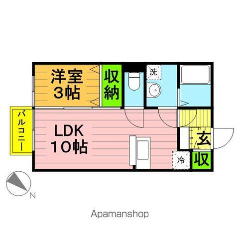 L.DITA(1LDK/1階)の間取り写真