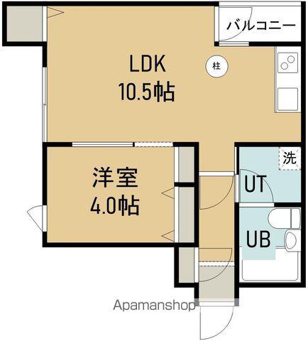 ロマネ元町(1LDK/2階)の間取り写真