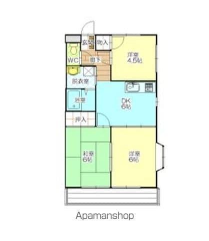 ハイツ大泉3(3DK/2階)の間取り写真