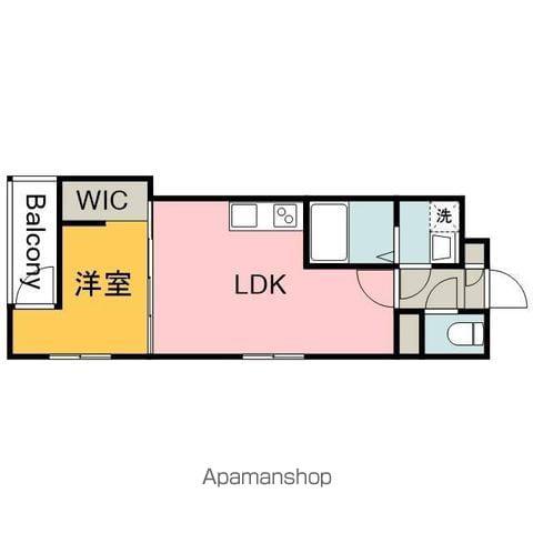 MOVE楽々園ウエスト(1LDK/2階)の間取り写真