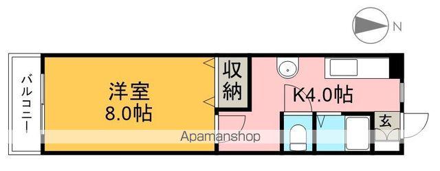 グリーングラス(1K/2階)の間取り写真