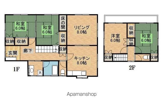 久留里線 上総清川駅 徒歩11分 2階建 築38年(5DK)の間取り写真