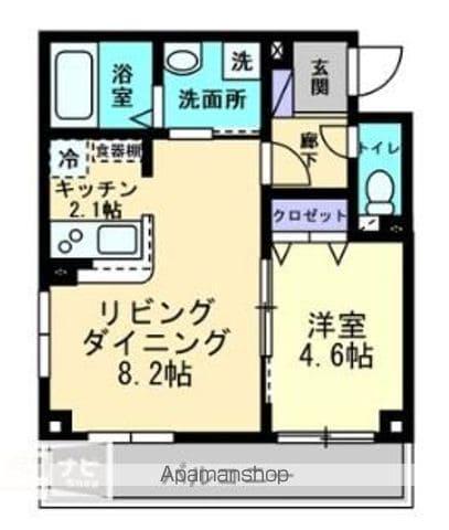 DEARGRACE(1LDK/1階)の間取り写真