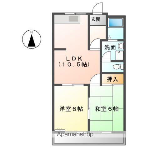ステージマノン(2LDK/2階)の間取り写真