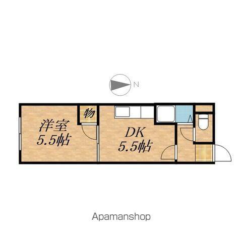 TINYSQUARE 2(1DK/3階)の間取り写真