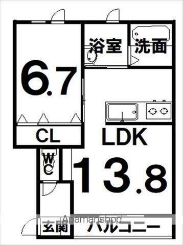 TETRAD(1LDK/1階)の間取り写真