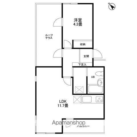 サンクテラス1(1LDK/2階)の間取り写真