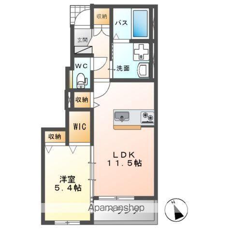 サニーコート(1LDK/1階)の間取り写真