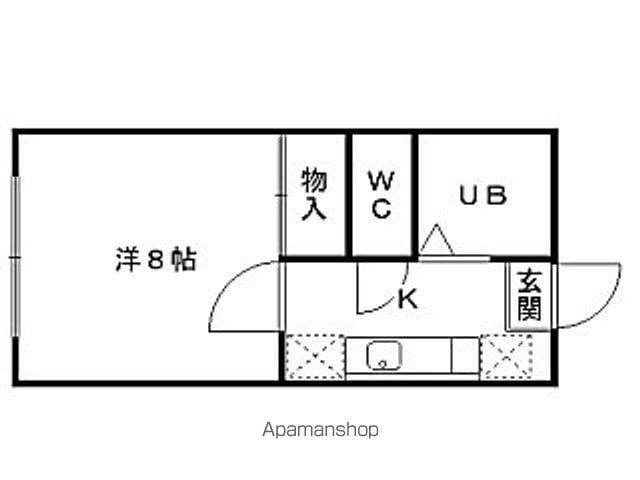 リーベンスホワイト(1K/2階)の間取り写真