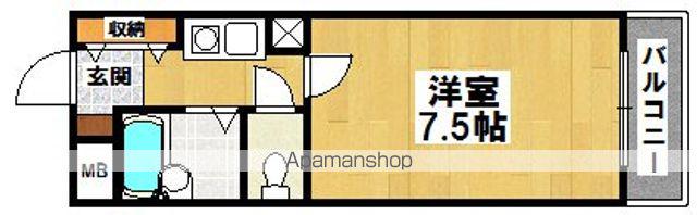 宿院ピア2(1K/3階)の間取り写真