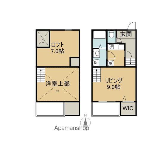 サン・テラスA(1LDK/1階)の間取り写真