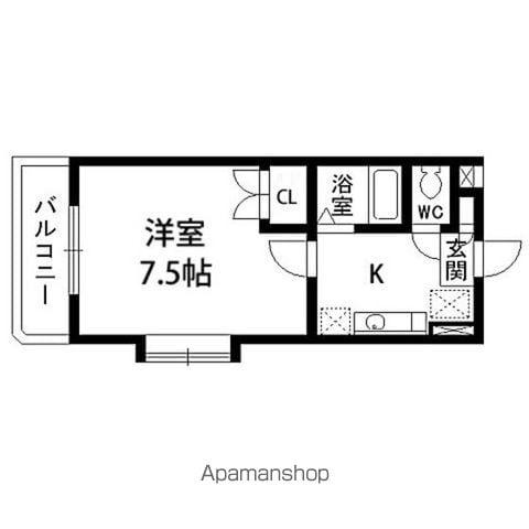 HOUSE2020(1K/1階)の間取り写真